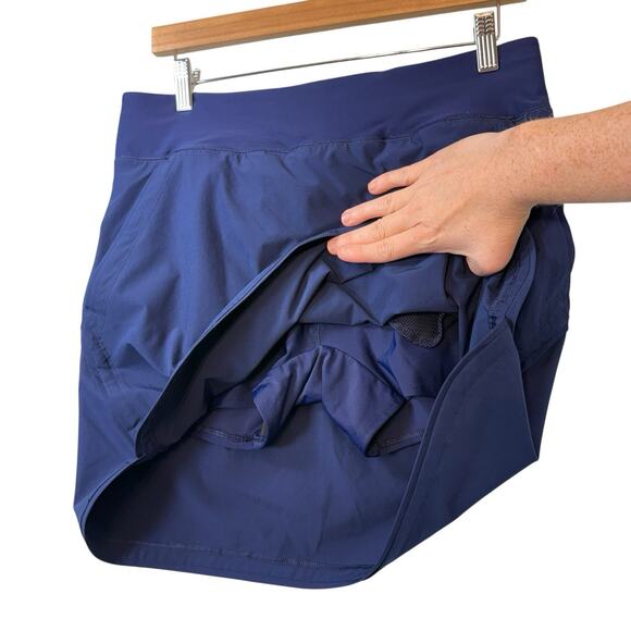 Lands End Athletic Skort Womens SIZE 8 Pickleball Tennis Navy Blue Classic Prepp - Picture 3 of 9